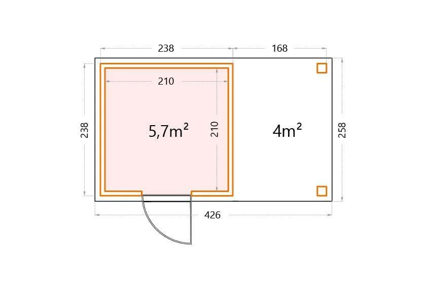 Telluria Open Lounge 2424 Small - Verde Modern Garden Living
