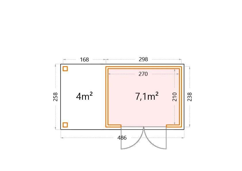 Telluria Open Lounge 3024 Small - Verde Modern Garden Living