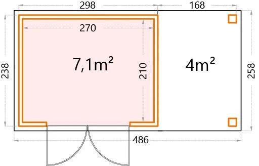 Telluria Open Lounge 3024 Small - Verde Modern Garden Living