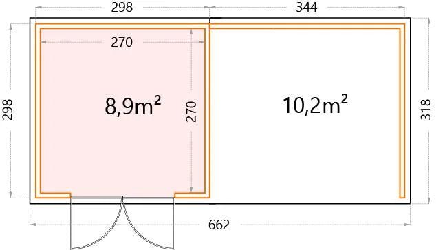 Classic Garden Storage and Lounge 3030 Large