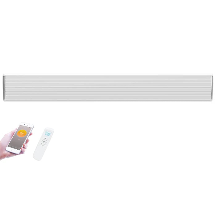 White Infrared Bar Heater | Built in Thermostat | Remote control and Wifi