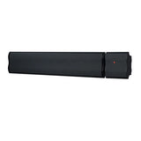 Sleek black outdoor electric heater with a modern design, ideal for garden rooms and patios