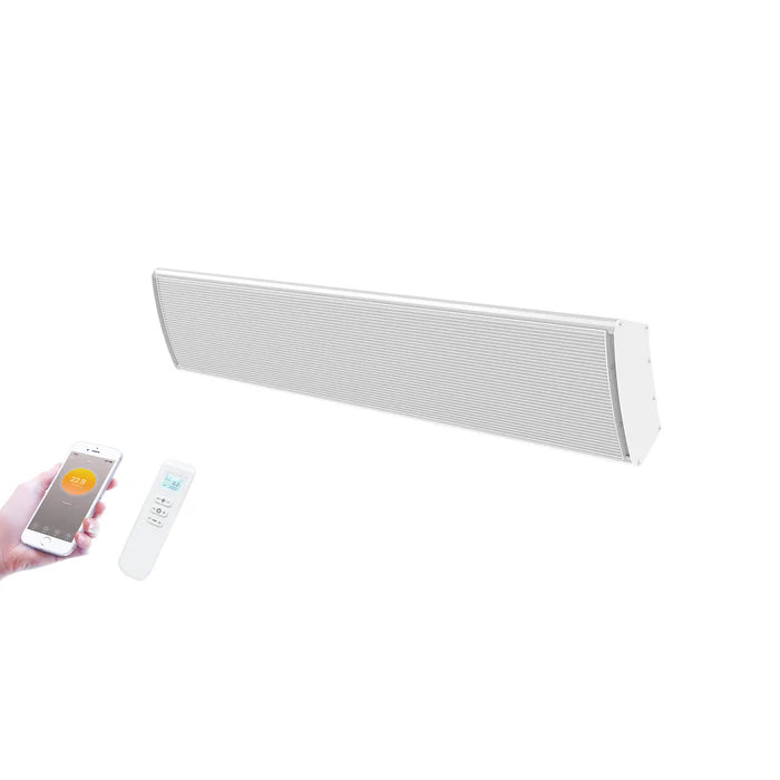 White Infrared Bar Heater | Built in Thermostat | Remote control and Wifi