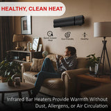 Infrared Bar Heater | Built in Thermostat | Remote control and Wifi